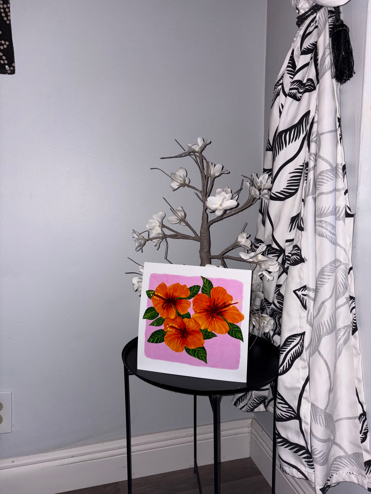 Orange Hibiscus Art Print
