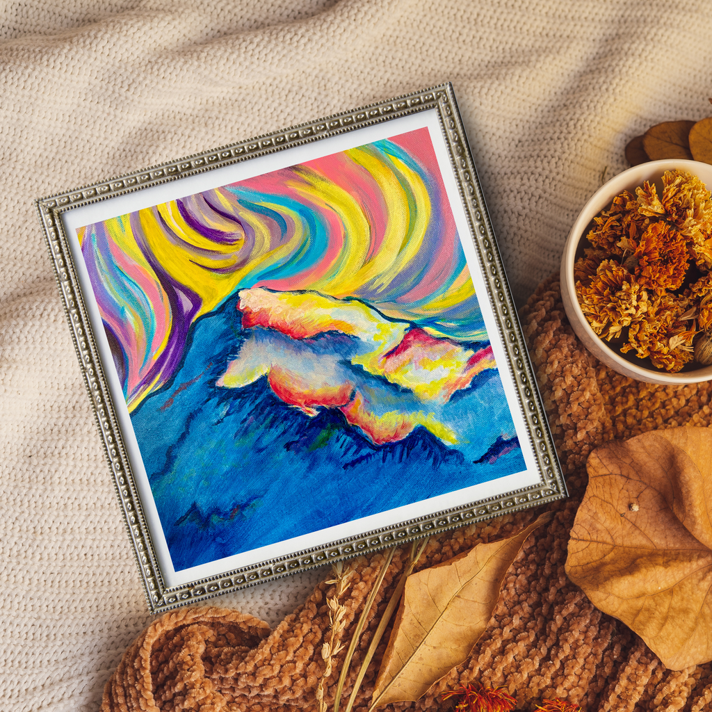 A Moment with the Mountains Art Print